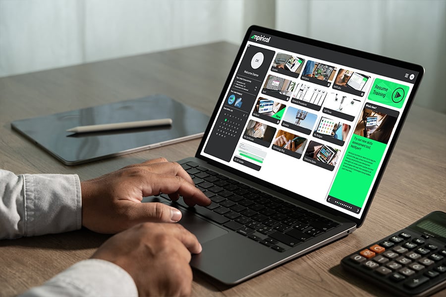 Mpirical Learning Platform on screen