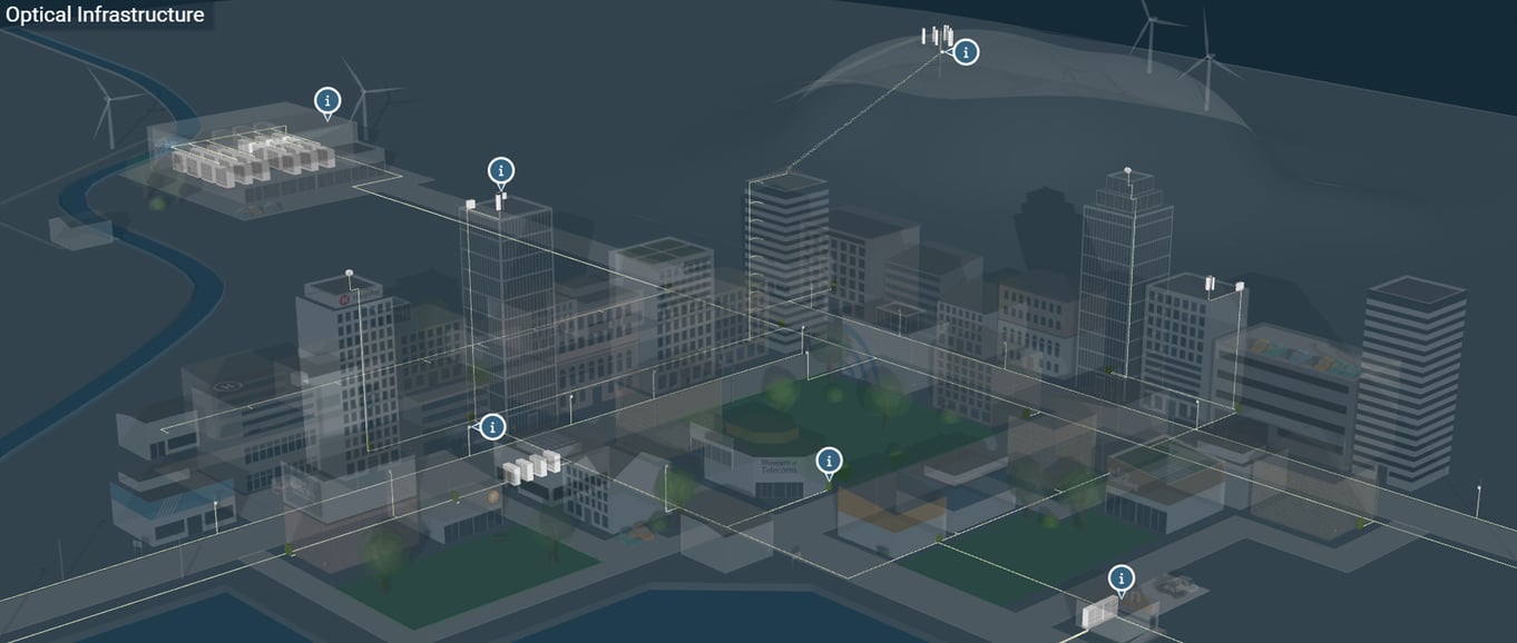 schematic of 3D world of NetXplore