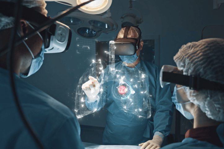 doctors practicing surgery through VR