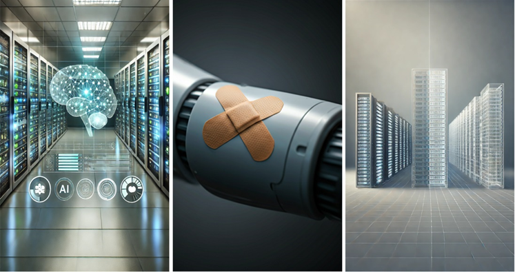 three images of AI