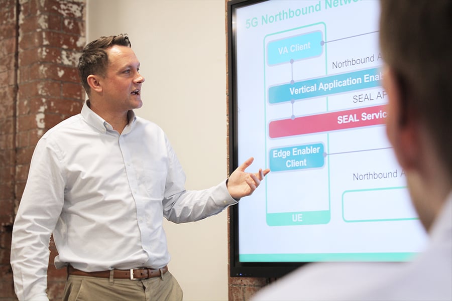Mpirical technical trainer Kevin presenting live onsite