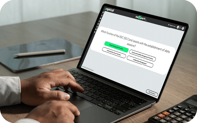 Mpirical user undertaking an accessible assessment on NetXpert