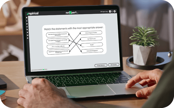 Mpiricals NetXpert with a user taking an assessment