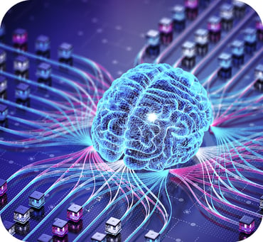 Conceptual image depicting AI in Telecoms