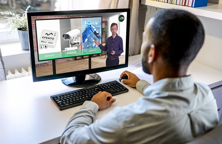 Man watching an Mpirical course on his computer