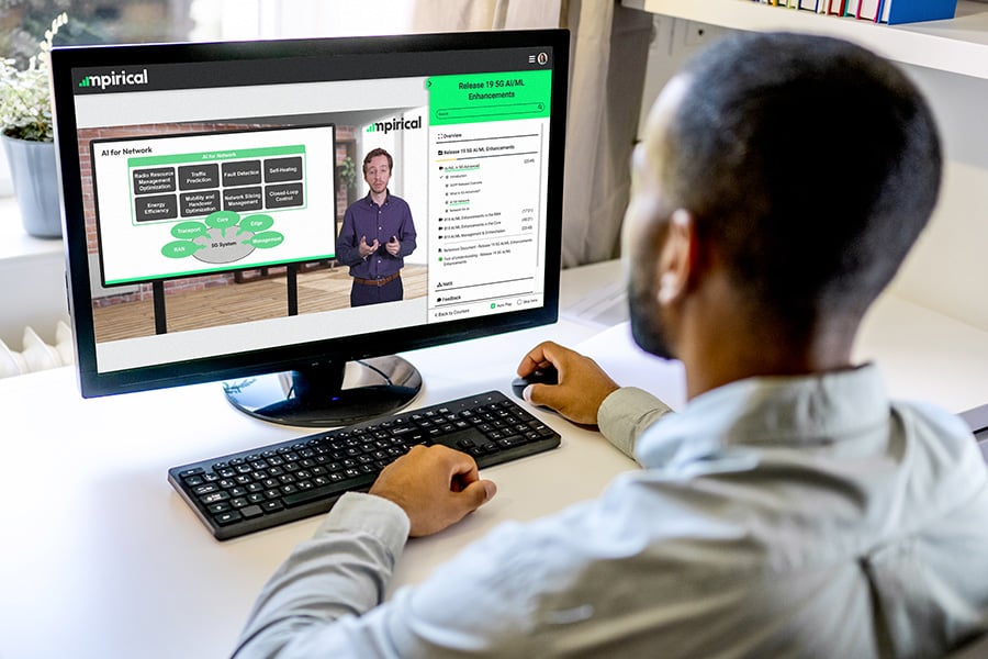 User watching Mpirical 5G on-demand training