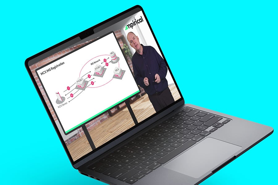 MCX Insights video on a laptop