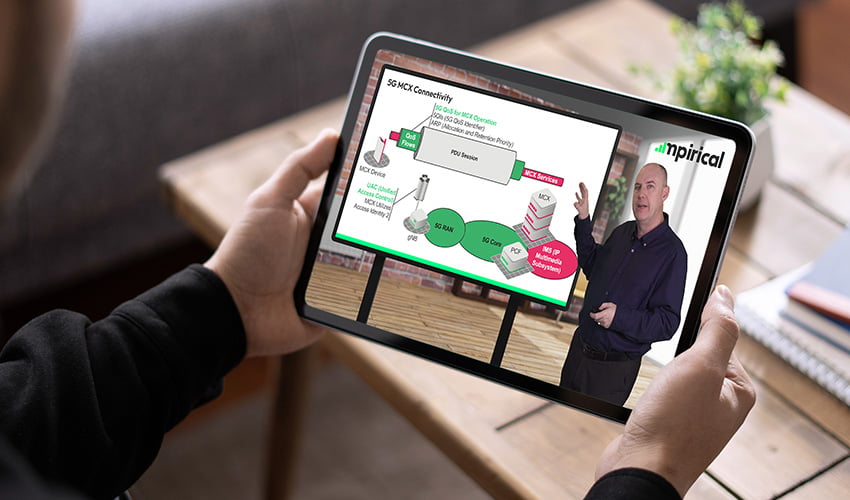 User watching MCX Insights video on tablet device