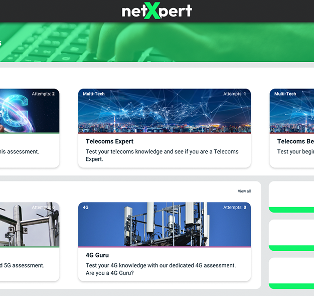 Mpiricals NetXpert learning tool dashboard