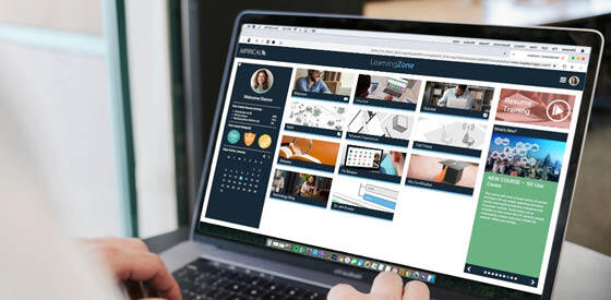 Mpirical learning management system dashboard on laptop