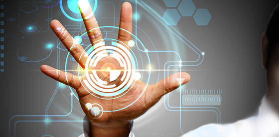 manipulating computer system with hand