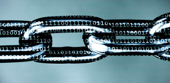 metal chain links closeup