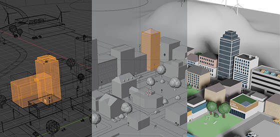 3G rendering of a smart city