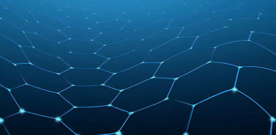 Blue hexagon shapes abstract