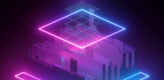 neon pink squares