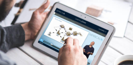 man using a tablet
