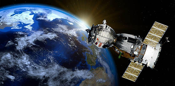 satellite over earth