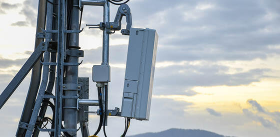 small cell on a telephone pole