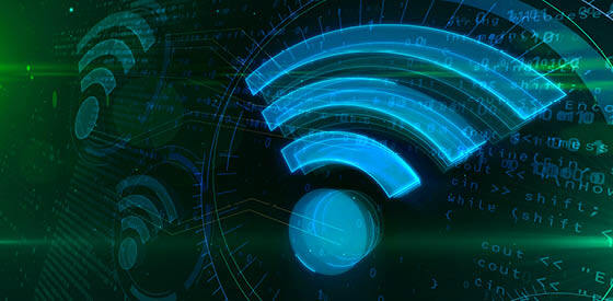 blue 3D signal icon