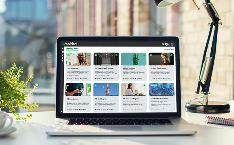 Mprical Learning Paths listed in our learning platform on a laptop